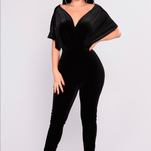 Fashion Nova Other - Angel Velvet Jumpsuit - Size Medium